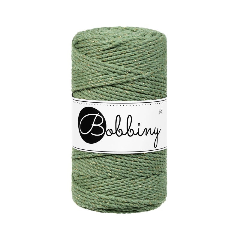 Bobbiny Makramee Garn 3mm 3ply Golden Eucalyptus 100m - MAHINA