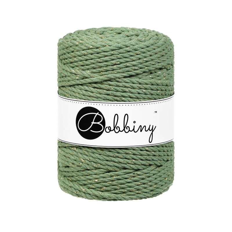 Bobbiny Makramee Garn 5mm 3ply Golden Eucalyptus 100m - MAHINA