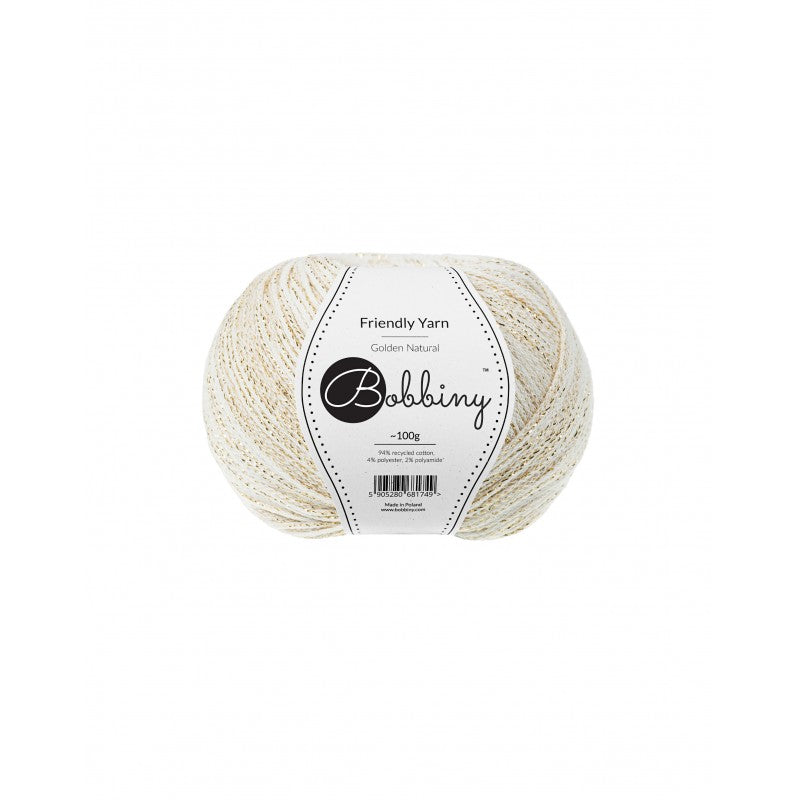 Bobbiny Friendly Yarn Golden Natural 100g - mahina