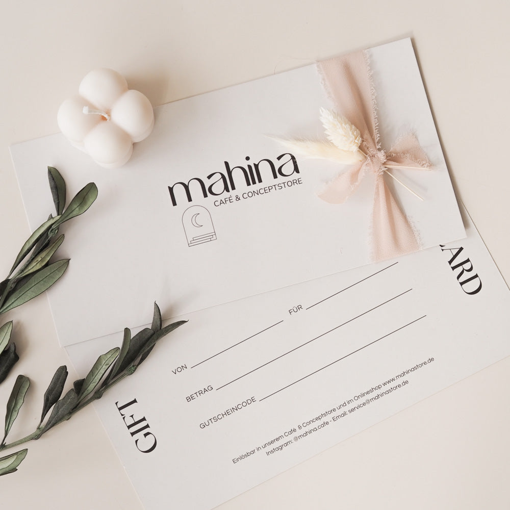 mahina Geschenkgutschein - Geschenke -> Gutscheine von mahina