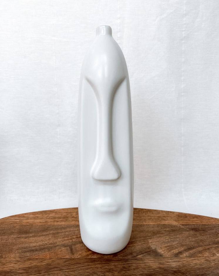 Vase "Mataki" in weiß 35cm - mahina