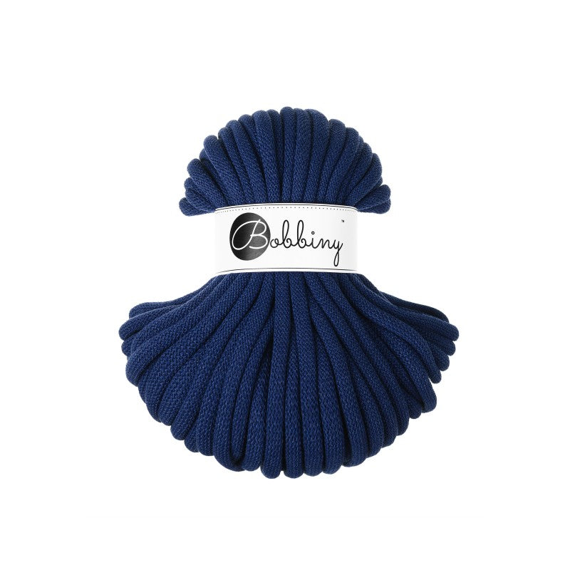 Bobbiny JUMBO Flechtkordel 9mm geflochten Ink Blue 30m - mahina