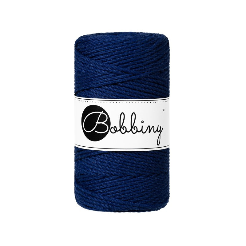 Bobbiny Makramee Garn 3mm 3ply Ink Blue 100m - mahina