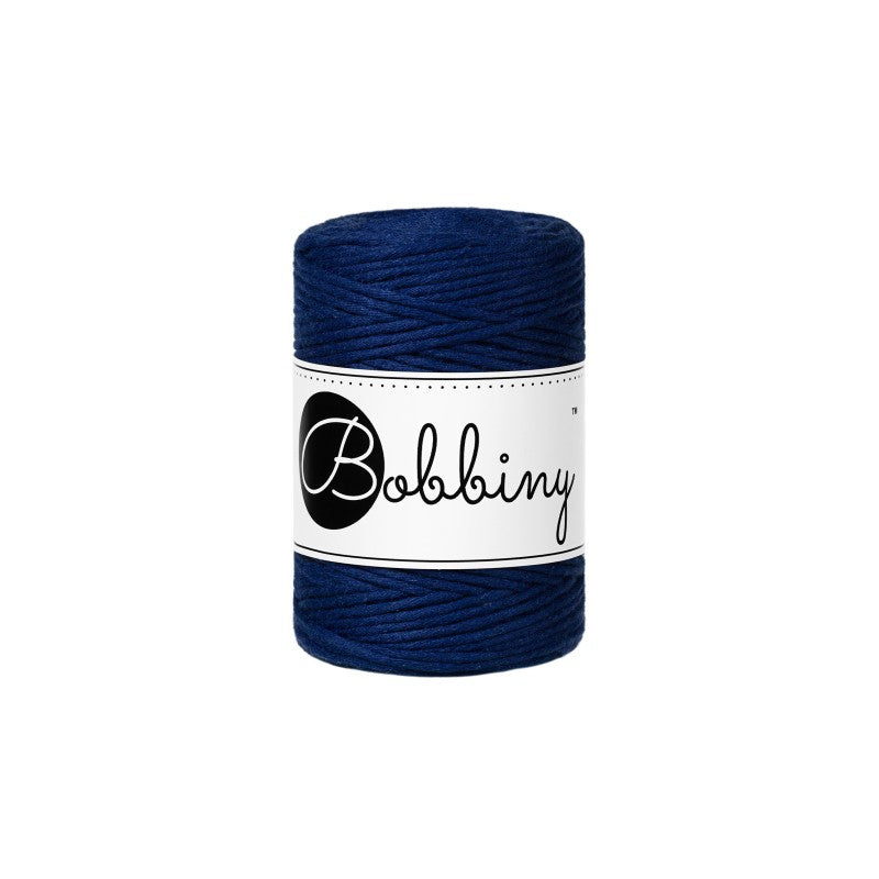 Bobbiny Makramee Garn 1,5mm gezwirnt Ink Blue 100m