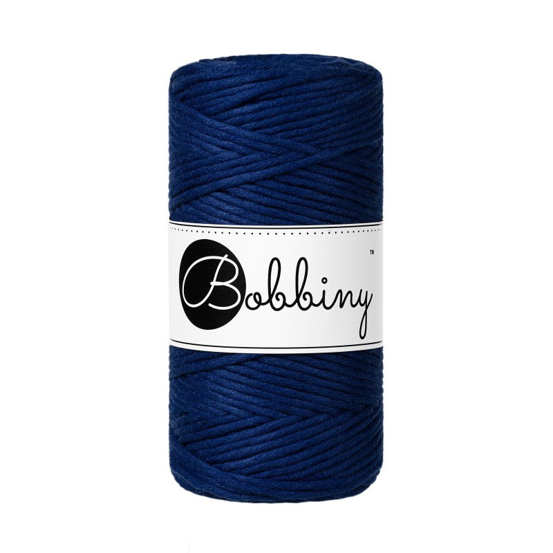 Bobbiny Makramee Garn 3mm gezwirnt Ink Blue 100m