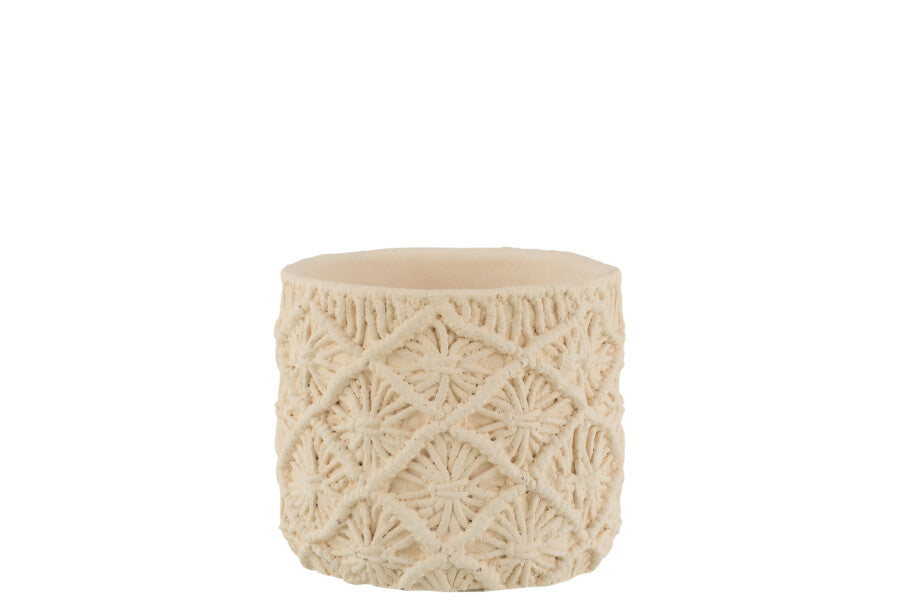 Blumentopf "Ibiza" cremeweiß - Interior > Dekoration > Blumentopf von mahina