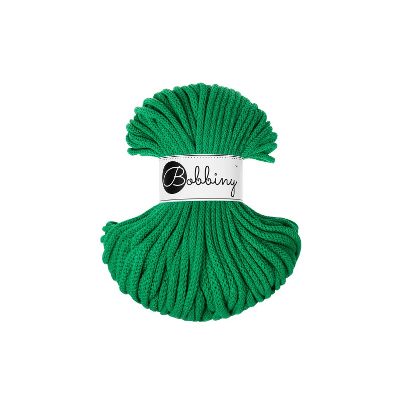 Bobbiny PREMIUM Flechtkordel 5mm geflochten Jade Green 50m