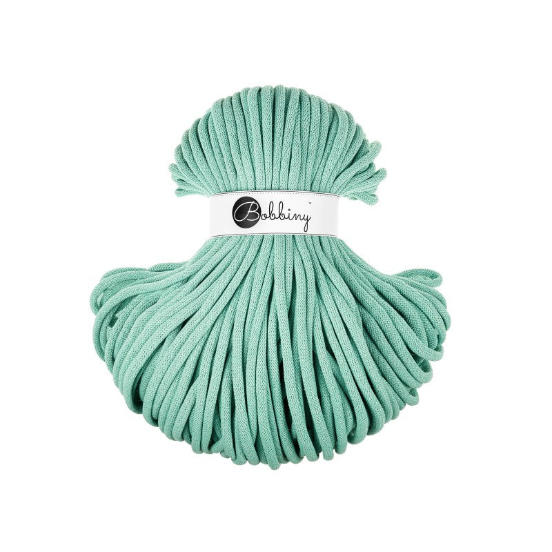 Bobbiny JUMBO Flechtkordel 9mm geflochten Jelly Mint 100m - Garne > Baumwollgarne > Bobbiny > Geflochten > 9mm von mahina