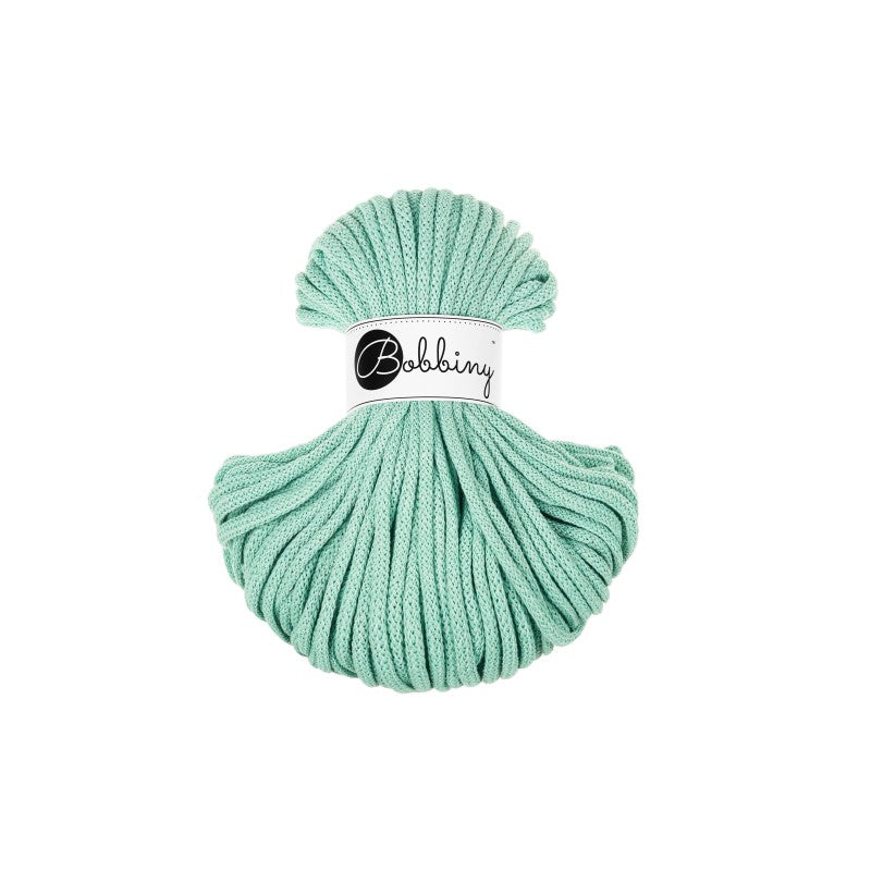 Bobbiny PREMIUM Flechtkordel 5mm geflochten Jelly Mint 50m - Garne > Baumwollgarne > Bobbiny > Geflochten > 5mm von mahina