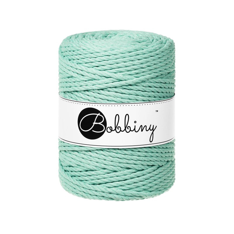 Bobbiny Makramee Garn 5mm 3ply Jelly Mint 100m - Garne > Baumwollgarne > Bobbiny > 3ply > 5mm von mahina