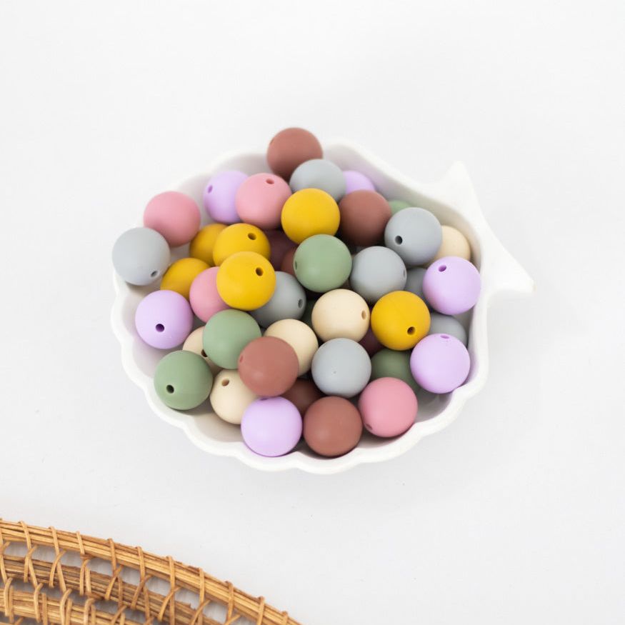 Runde Silikonperle 12mm Farbe 1 - 66 - Bastelbedarf -> Silikon -> Silikonperlen -> Rund von mahina