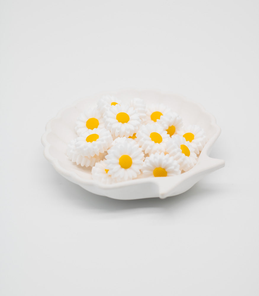 Silikonperle "Blume" 22mm 6 Farben - Bastelbedarf -> Silikon -> Silikonperlen -> Rund von mahina