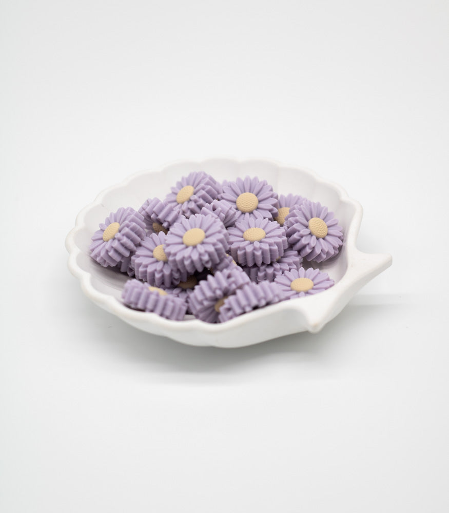 Silikonperle "Blume" 22mm 6 Farben - Bastelbedarf -> Silikon -> Silikonperlen -> Rund von mahina