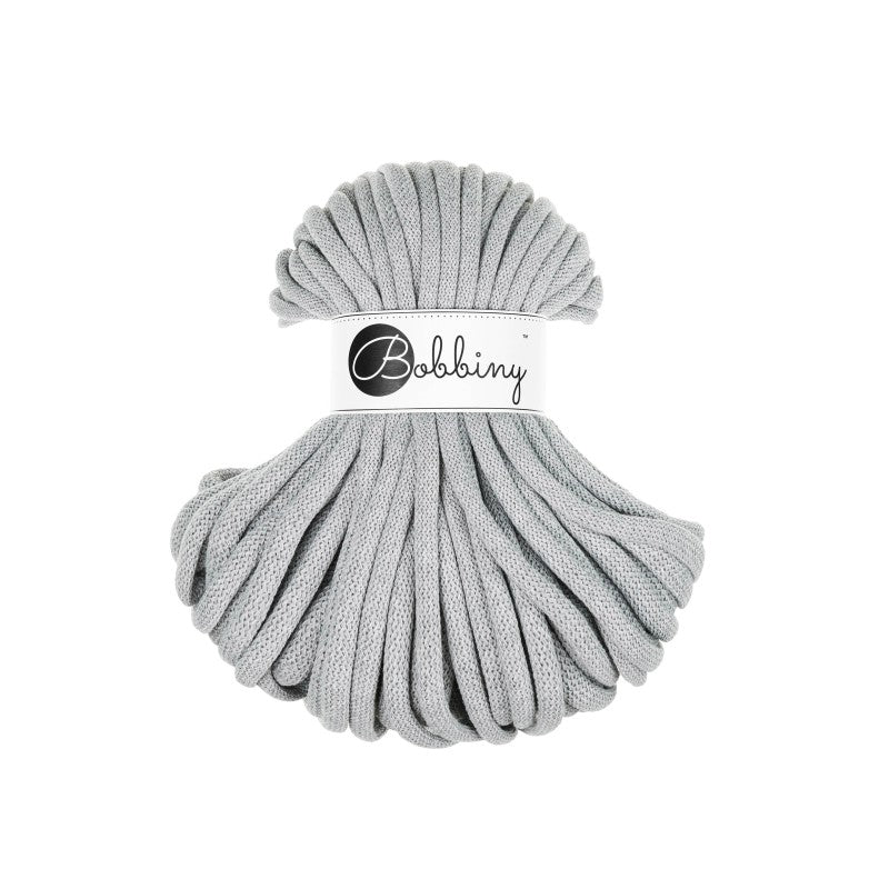 Bobbiny JUMBO Flechtkordel 9mm geflochten Light Grey 30m - mahina