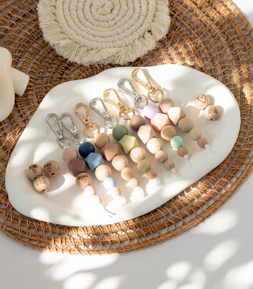 Handgemachter Schlüsselanhänger "Fiori" mit Motivperle - Interior > MAHINA Handmade > Schlüsselanhänger von mahina