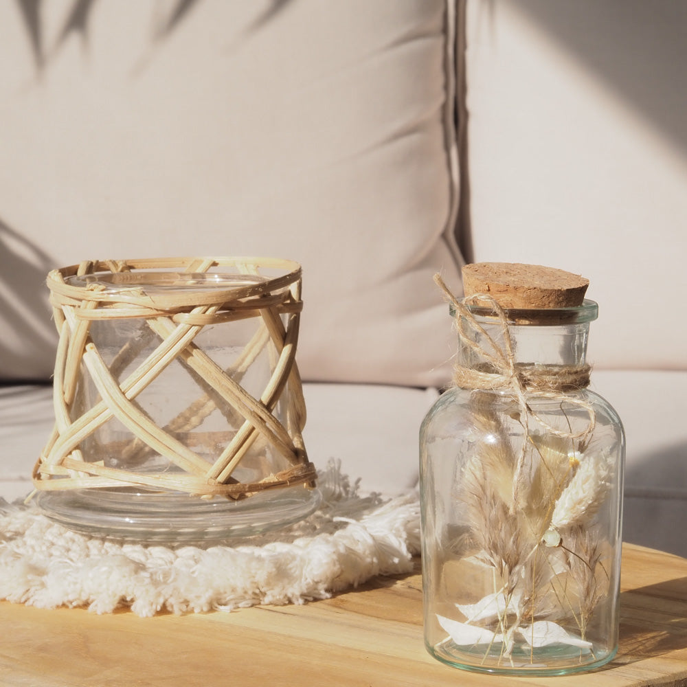 Personalisierbares Korkenglas mit Trockenblumen "Nature" 3 Größen - Interior -> MAHINA Handmade -> Trockenblumen von mahina