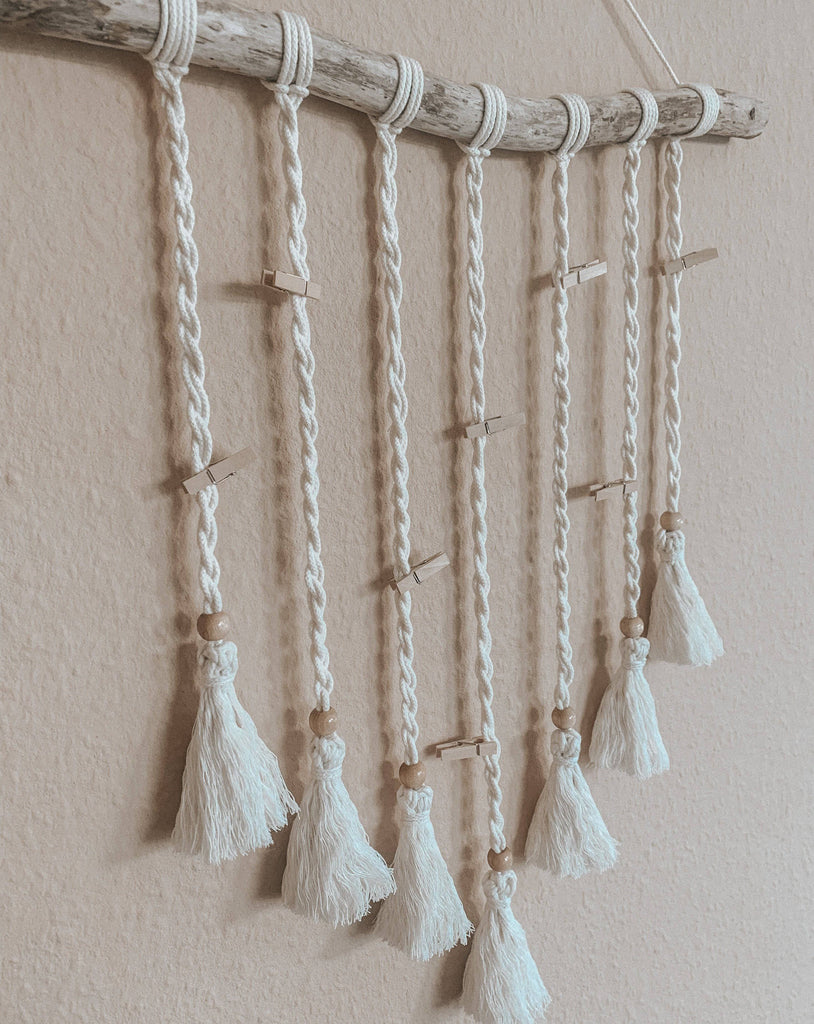 Handgemachter Makramee Fotowandbehang "Tassel" - mahina