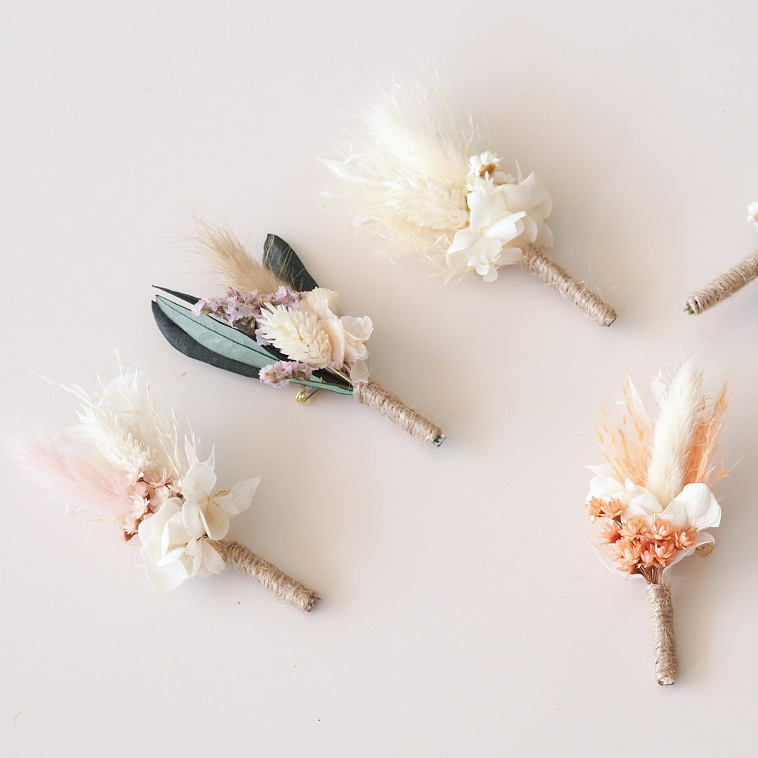 Ansteckstrauß aus Trockenblumen verschiedene Farben - Trockenblumen -> Sträuße von mahina