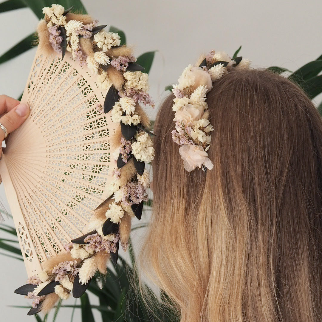 Fächer mit Trockenblumen - Trockenblumen -> Arrangements von mahina