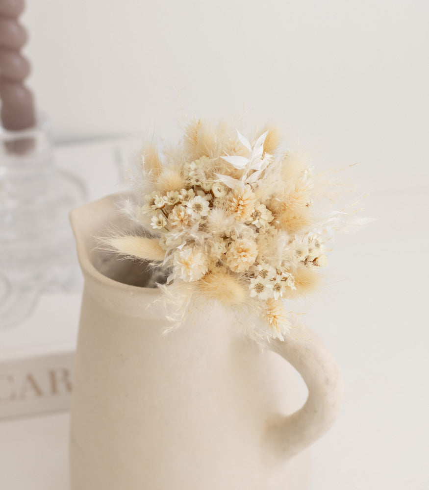 Kleiner Trockenblumenstrauß  "White Passion" - Trockenblumen -> Sträuße von mahina