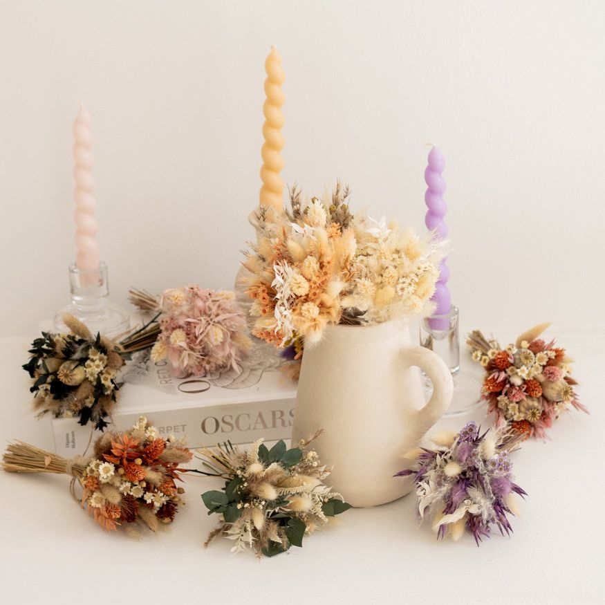 Kleiner Trockenblumenstrauß, verschiedene Farben - Trockenblumen -> Sträuße von mahina