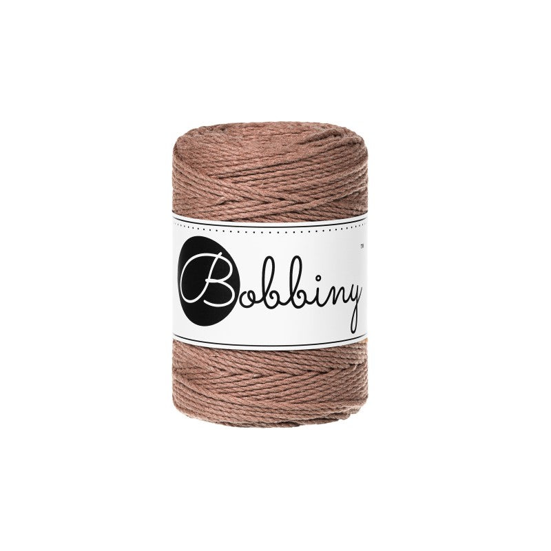 Bobbiny Makramee Garn 1,5mm 3ply Mocha Mousse 100m - mahina