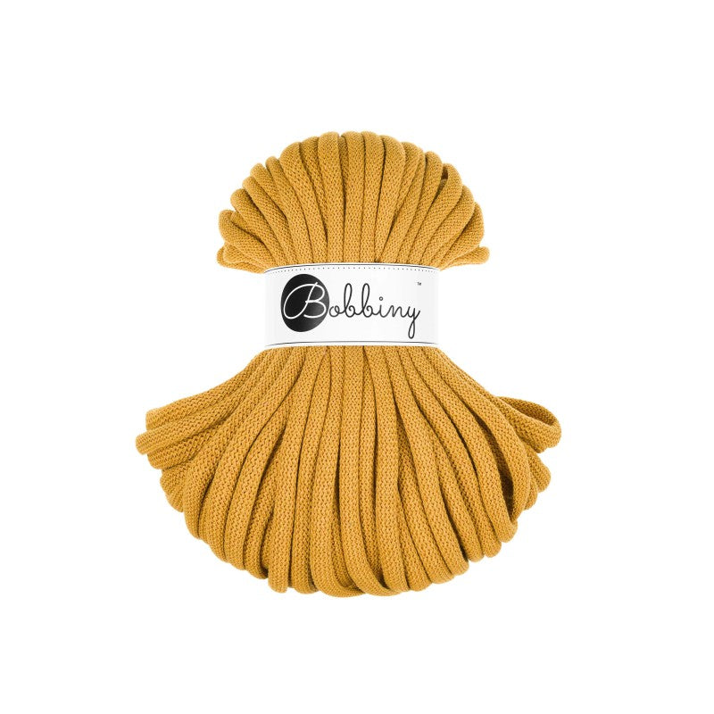 Bobbiny JUMBO Flechtkordel 9mm geflochten Mustard 30m - mahina