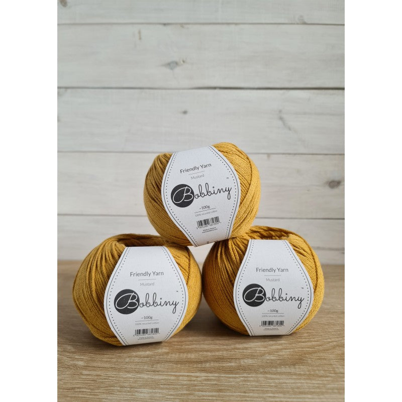 Bobbiny Friendly Yarn Mustard 100g - MAHINA