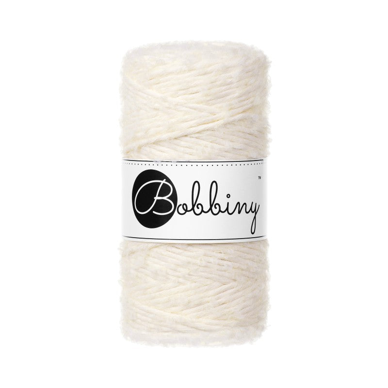 Bobbiny Makramee Garn 3mm Bouclé 100m Natural