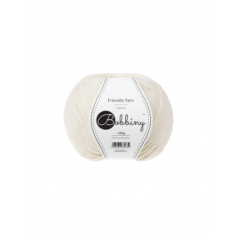 Bobbiny Friendly Yarn Natural 100g - mahina