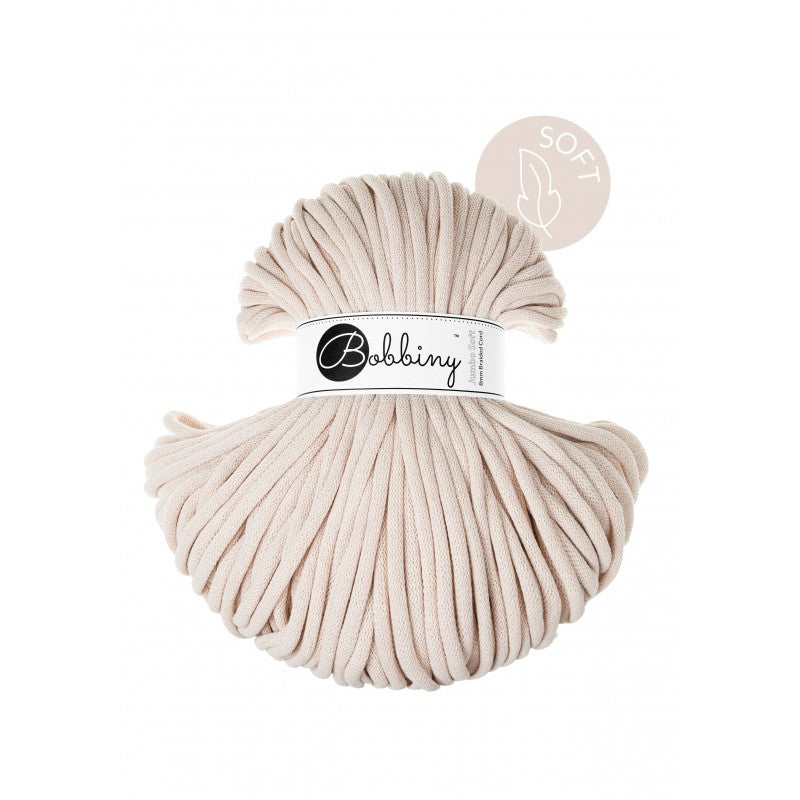 Bobbiny JUMBO SOFT Flechtkordel 8mm geflochten Nude 100m - mahina