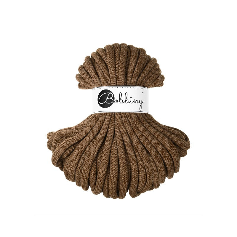 Bobbiny JUMBO Flechtkordel 9mm geflochten Nut Brown 30m - mahina