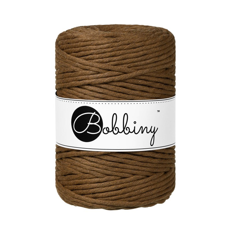 Bobbiny Makramee Garn 5mm gezwirnt Nut Brown 100m - mahina