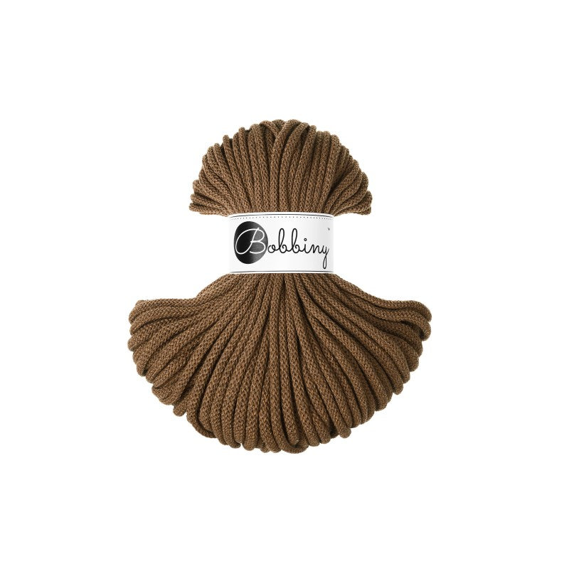 Bobbiny PREMIUM Flechtkordel 5mm geflochten Nut Brown 50m - mahina