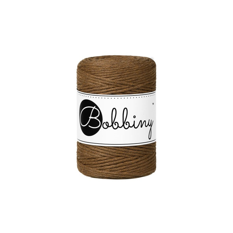 Bobbiny Makramee Garn 1,5mm gezwirnt Nut Brown 100m - mahina