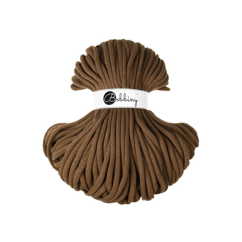 Bobbiny JUMBO Flechtkordel 9mm geflochten Nut Brown 100m - mahina