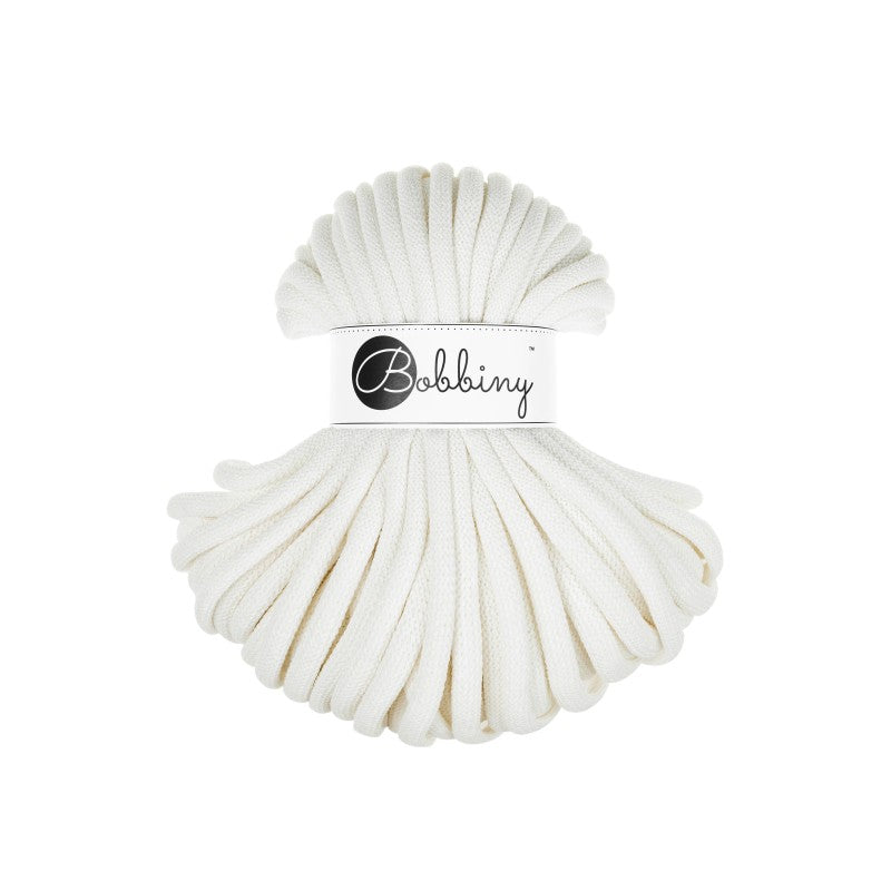 Bobbiny JUMBO Flechtkordel 9mm geflochten Off White 30m - mahina