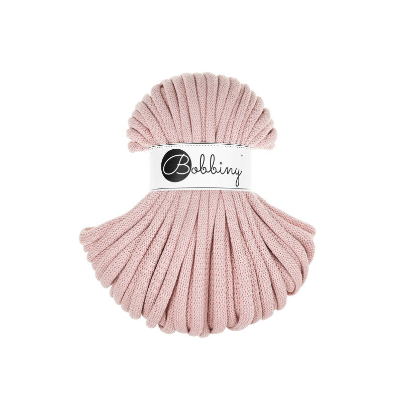Bobbiny JUMBO Flechtkordel 9mm geflochten Pastel Pink 30m - mahina