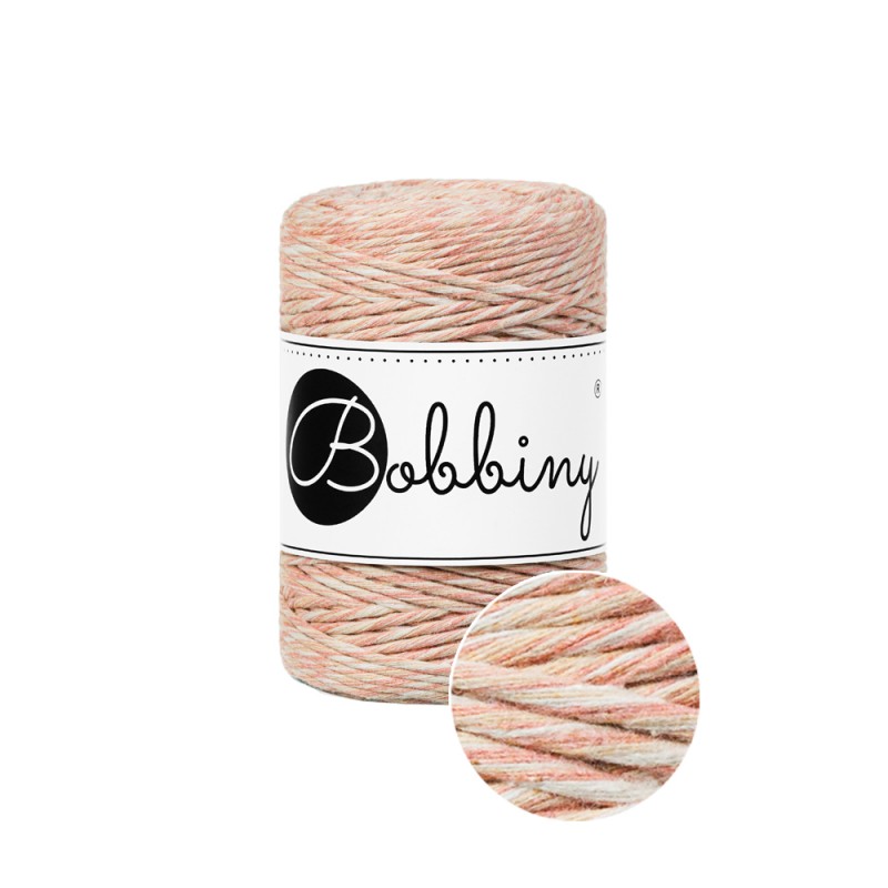Bobbiny Makramee Garn 1,5mm gezwirnt Peach Shake 100m - mahina