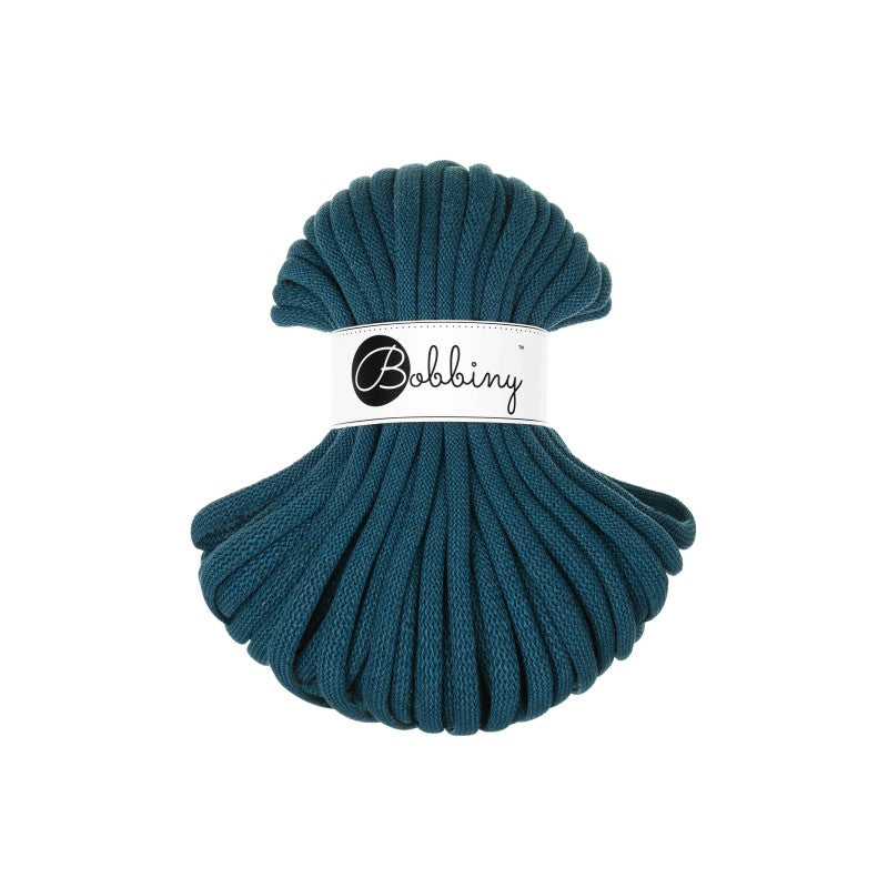 Bobbiny JUMBO Flechtkordel 9mm geflochten Peacock Blue 30m - mahina