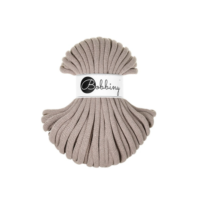 Bobbiny JUMBO Flechtkordel 9mm geflochten Pearl 30m - mahina
