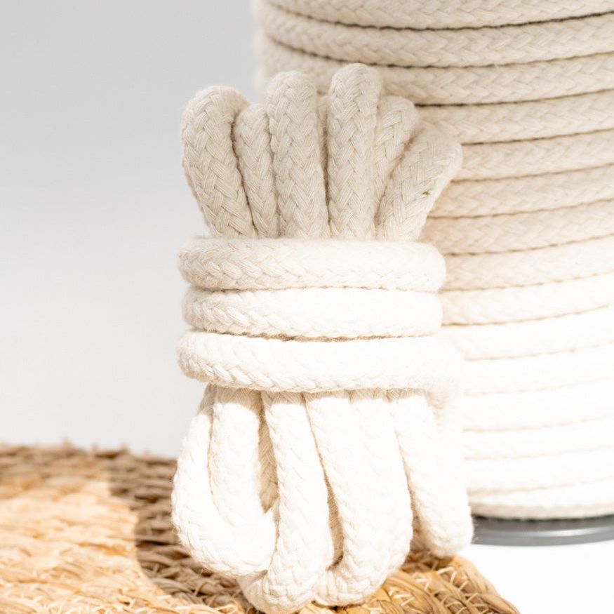 mahina Garn 10mm geflochten Natur für Regenbogen - Garne > Baumwollgarne > Pferdeseile > Geflochten > 10mm von mahina