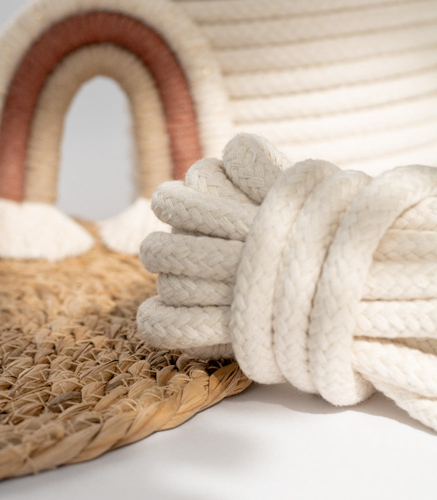 mahina Garn 10mm geflochten Natur für Regenbogen - Garne > Baumwollgarne > Pferdeseile > Geflochten > 10mm von mahina