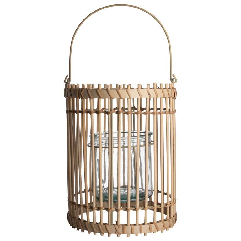 Laterne/Windlicht "Gusta" aus Bambus, verschiedene Größen - Interior > Dekoration > Windlicht von mahina