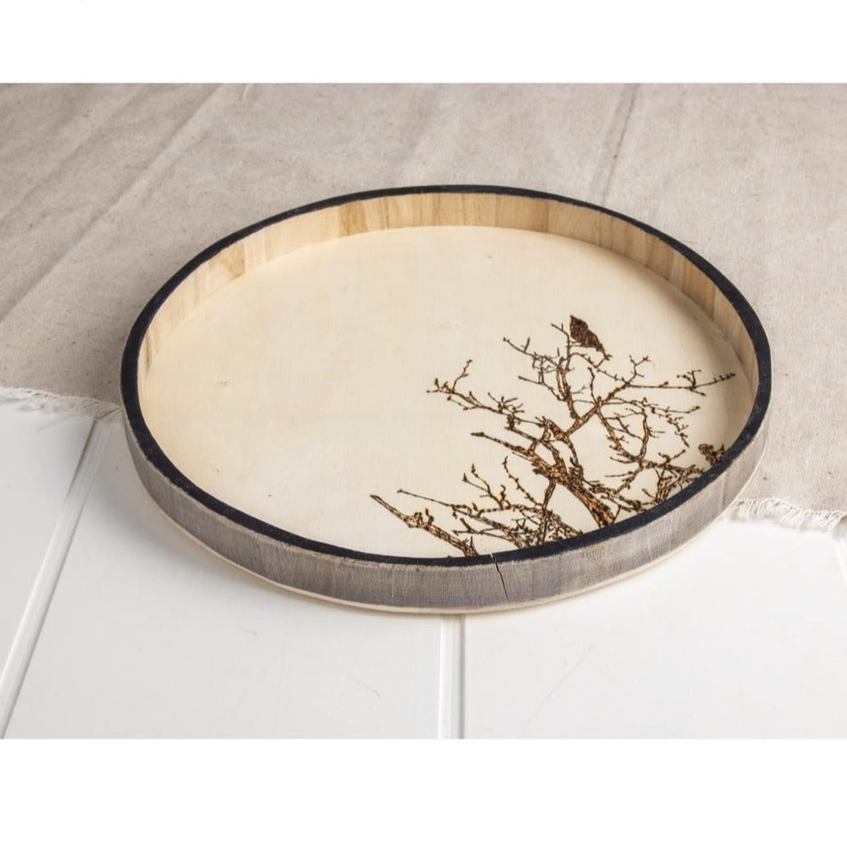 Holz-Tablett rund, FSC Mix Credit 30cm - Bastelbedarf -> Sonstiges von mahina