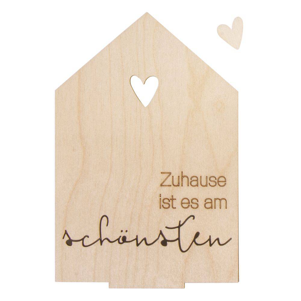 Rayher Holzmotiv Haus "Zuhause ist es am Schönsten", FSC 100% - mahina