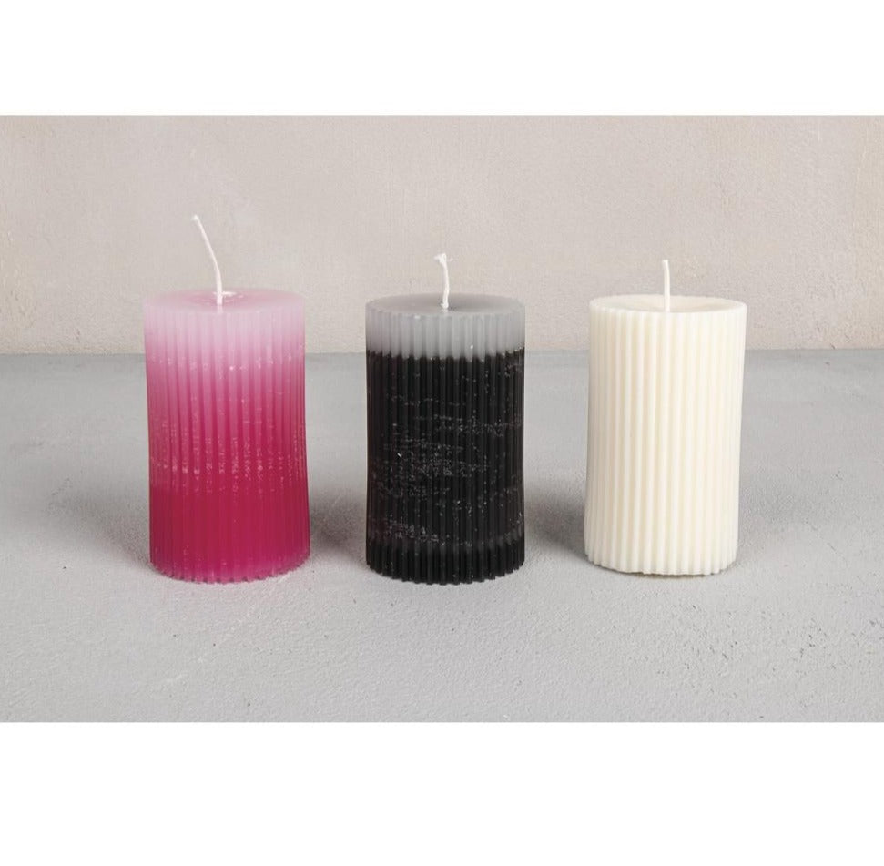 Silikon Gießform Vase Stumpenkerze geriffelt 5x8,7cm - Bastelbedarf -> Gießen von mahina