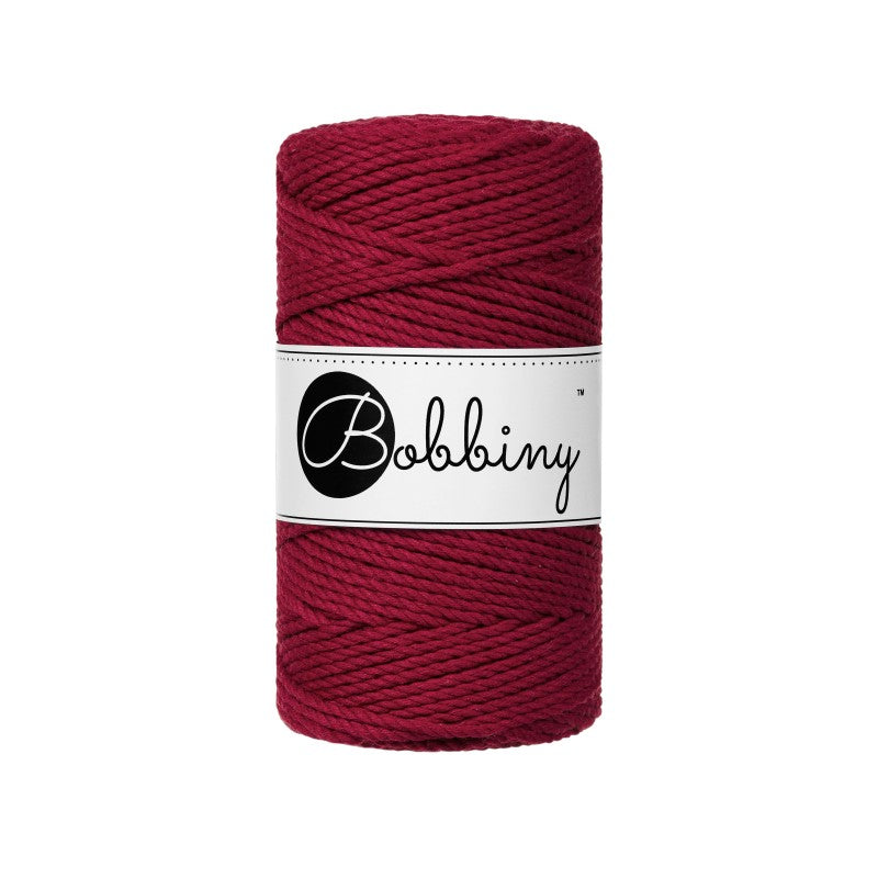 Bobbiny Makramee Garn 3mm 3ply Red Velvet 100m