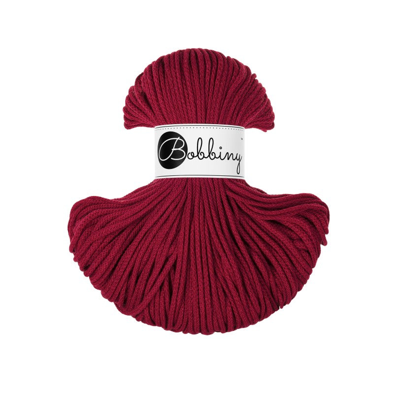 Bobbiny JUNIOR Flechtkordel 3mm geflochten Red Velvet 100m