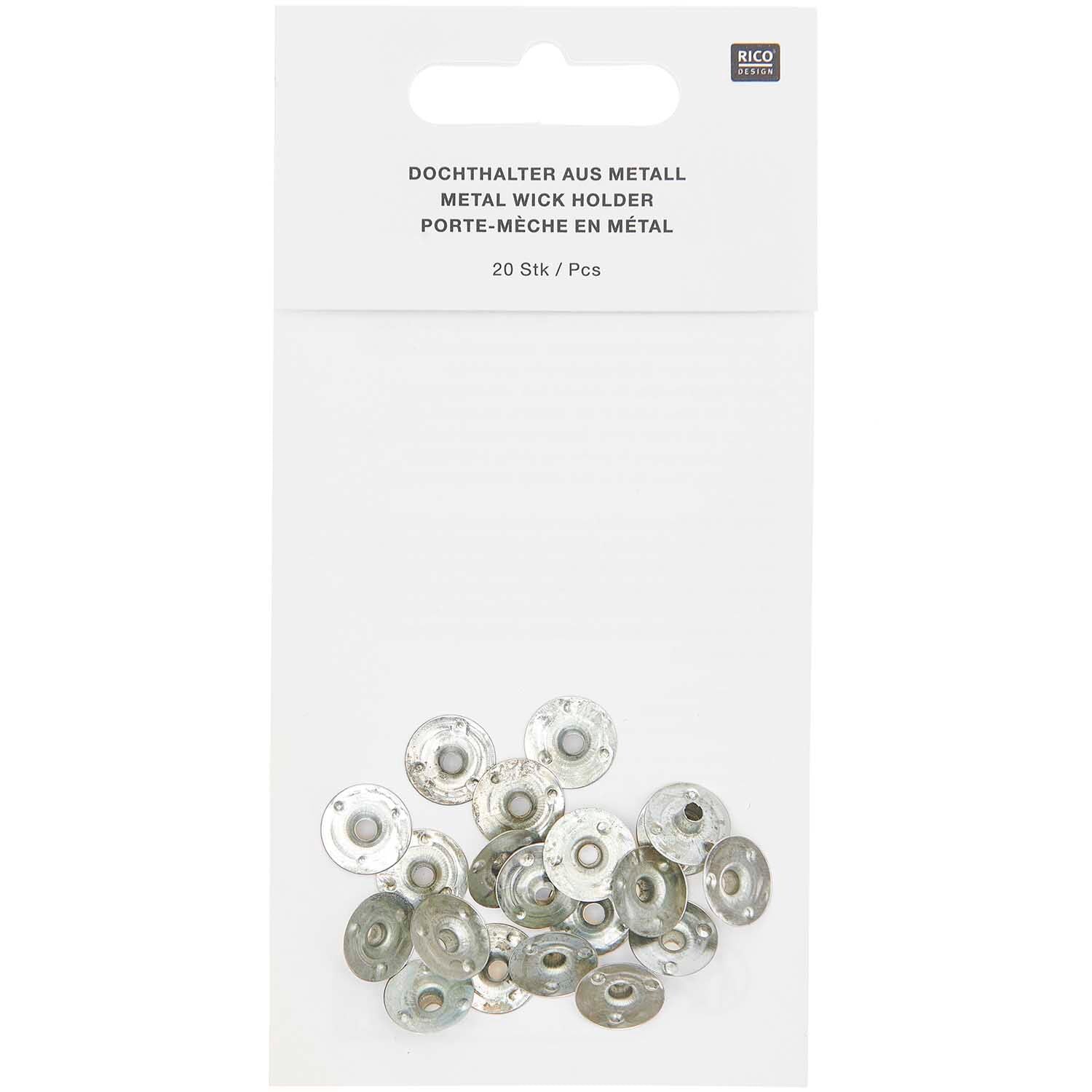 Dochthalter aus Metall, 20 Stück - Bastelbedarf -> Gießen von mahina